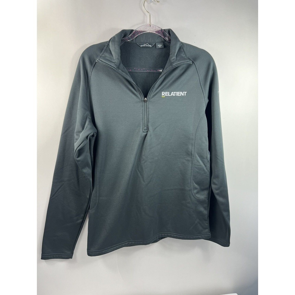Eddie Bauer Work 3/4 Zip Jacket Men's Sz M Gray Relatient/Eddie Bauer Logo